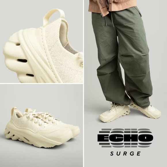 Crocs Echo Surge Bone M9/W11 Casual Shoes Sneakers 210079 NWOB - Picture 1 of 9